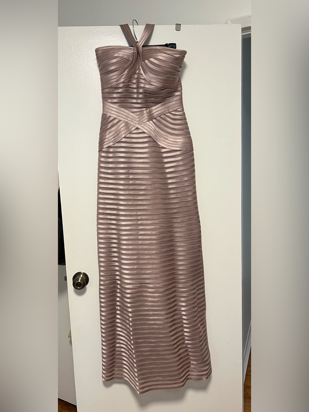 BCBG Pink Champagne Formal Bandage Style Gown vintage